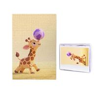 1000 puzzle in legno per adulti, puzzle con immagine difficile e personalizzata, motivo: giraffa cattiva, divertente, puzzle in legno, decorazione moderna per la casa, arte da parete, regalo unico