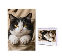 1000 puzzle in legno per adulti, puzzle con immagine difficile e personalizzata, simpatico gattino in tasca, divertente puzzle in legno, decorazione moderna per la casa, arte da parete, regalo unico
