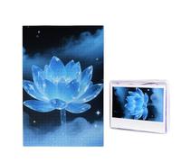 1000 puzzle in legno per adulti, puzzle con immagine difficile personalizzata, con fiori, divertente puzzle in legno, decorazione moderna per la casa, arte da parete, regalo unico (75 x 50 cm)
