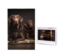 1000 puzzle in legno per adulti, puzzle con immagine difficile personalizzata, labrador retriever marrone, divertente, decorazione moderna per la casa, arte da parete, regalo unico (74,9 x 50 cm)