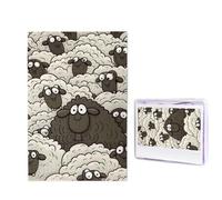 1000 puzzle in legno per adulti, puzzle con immagine difficile personalizzata, motivo pecore bianche e nere, divertente puzzle in legno, decorazione moderna per la casa, arte da parete, regalo unico