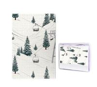 1000 puzzle in legno per adulti, puzzle con immagine difficile personalizzata, puzzle da sci con abete, divertente puzzle in legno, decorazione moderna per la casa, arte da parete, regalo unico (75 x
