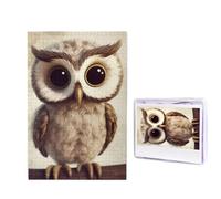1000 puzzle in legno per adulti, puzzle con immagini difficili e personalizzate, simpatico gufo, puzzle in legno, decorazione moderna per la casa, arte da parete, regalo unico (74,9 x 50 cm)