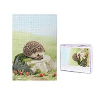 1000 puzzle in legno per adulti, puzzle con immagini difficili e personalizzate, simpatico riccio, divertente puzzle in legno, decorazione moderna per la casa, arte da parete, regalo unico (74,9 x 50