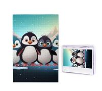 1000 puzzle in legno per adulti, puzzle con immagini difficili personalizzate, cinque simpatici pinguini, divertente puzzle in legno, decorazione moderna per la casa, arte da parete, regalo unico