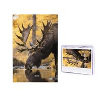 1000 puzzle in legno per adulti, puzzle con immagini difficili personalizzate, puzzle rustici con cervo bosco, divertente, decorazione moderna per la casa, arte da parete, regalo unico (74,9 x 50 cm)