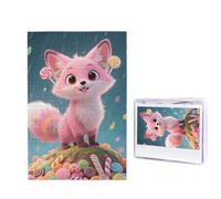 1000 puzzle in legno per adulti, puzzle con immagini difficili personalizzate, simpatiche volpe, puzzle in legno, decorazione moderna per la casa, arte da parete, regalo unico (74,9 x 50 cm)