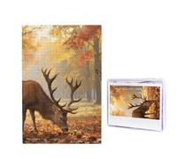 1000 puzzle in legno per adulti, puzzle difficili personalizzati, con cervi, alberi che cadono, divertenti puzzle in legno, decorazione moderna per la casa, arte da parete, regalo unico (74,9 x 50 cm)