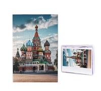1000 puzzle in legno per adulti, puzzle difficili, personalizzati, con immagine di San Basilio, cattedrale rossa a Mosca, divertente puzzle in legno, decorazione moderna per la casa, arte da parete