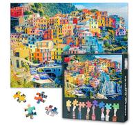 1000 puzzle Jigsaw case colorate Le Cinque Terre divertenti puzzle per adulti famiglia decompressione impegnativo Manarola villaggio di pescatori Jigsaw Puzzle come regalo per gli amici 70 cm x 50 cm