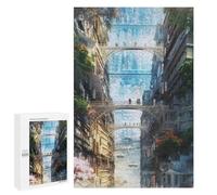 1000 puzzle per adolescenti Bridge to The Future Cityscape puzzle per adolescenti: giochi relax, regali divertenti e umoristici per ridurre lo stress, 1000 pezzi