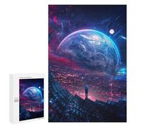 1000 puzzle per adolescenti Cityscape Under A Cosmic Sky puzzle per adolescenti: giochi relax, regali divertenti e umoristici per ridurre lo stress, 1000 pezzi