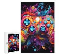 1000 puzzle per adolescenti Colorful Gaming Controller Artwork Puzzle per adolescenti: giochi relax, regali divertenti e umoristici per ridurre lo stress, 1000 pezzi