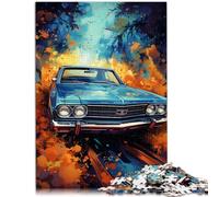 1000 puzzle per adulti, auto sportiva frenetica, gioco di pensiero, sfida per l'intelligenza cerebrale, giocattolo avvincente, 26 x 38 cm