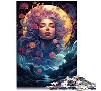1000 puzzle per adulti, bellissimo puzzle con la dea Moonshine tutta la famiglia, 26 x 38 cm