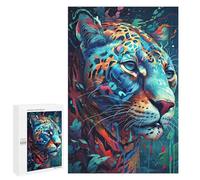 1000 puzzle per adulti colorati leopardo ritratto -10 puzzle per ragazzi gioco a mano taglio preciso interazione genitore-figlio 1000 pezzi
