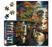 1000 puzzle per adulti difficili da sfidare, per casette degli alberi, puzzle, decorazione da parete, come regalo per gli amanti dei puzzle, 70 cm x 50 cm