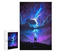 1000 puzzle per adulti Fantasy Thunder Landscape Puzzle per adulti - Gioco a mano - Taglio preciso - Interazione tra genitori e bambino 1000 pezzi