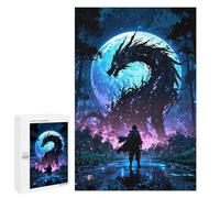 1000 puzzle per adulti Moonlit Dragon Confrontation puzzle per adulti - gioco di pensiero, concorrenza di velocità, gioco sfidante, idea regalo 1000 pezzi