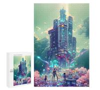 1000 puzzle per adulti Neon Skyscraper Dreamscape, 1 puzzle per giochi di relax, un'opera d'arte, regali di Natale e di compleanno, 1000 pezzi