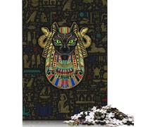 1000 puzzle quadrati creativi della dea egizia Bastet, giochi di sfida unici, 1000 pezzi (75x50 cm)