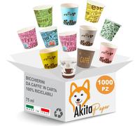 1000 pz BICCHIERE DI CARTA PER CAFFE' 75 ML Caffè BICCHIERINI COLORATI