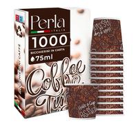 1000 Pz Bicchierini Caffe di Carta Biodegradabili Biocompostabili Tazzine 75 ml