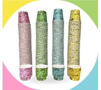 1000 Pz Bicchierini Caffe di Carta Biodegradabili Biocompostabili Tazzine 75 ml