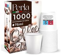 1000 Pz Bicchierini Caffe Di Carta Biodegradabili Biocompostabili Tazzine 75 Ml