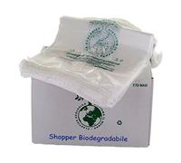1000 PZ BUSTE BIODEGRADABILI MANICO COMPOSTABILI MINI 23X40 SHOPPER