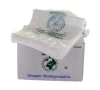 1000 PZ BUSTE BIODEGRADABILI MANICO COMPOSTABILI MINI 23X40 SHOPPER