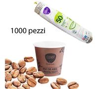 1000 pz CLENDY Bicchierini bicchieri Caffé Marrone in carta bio caffe 75ml