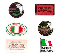 1000 pz Etichette adesive carne, Bollini adesivi per salumeria e macelleria, etichette autoadesive per frigorifero e congelatore