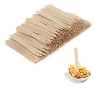 1000 PZ Forchette Forchettine in legno due punte per patatine fritte