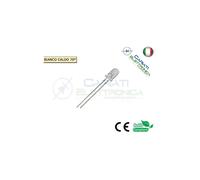 1000 pz Led 5mm 70 ° Bianco Caldo 7000mcd alta luminosità