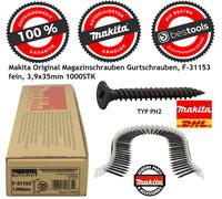 Vite nastrata fina PH2 per cartongesso, legno e profilati Makita 1000 pz