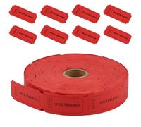 1000 rotoli di gettoni di valore, rossi, marchi di bevande, numero sequenziale, per negozi, bar, matrimoni, carnevale, feste, eventi