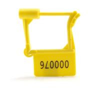 1000 sigilli di sicurezza in plastica monouso con lucchetto, numerati, antimanomissione, per bagagli e borse (giallo)