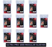 1000 SLEEVE ULTRA PRO Pokemon One Piece Magic Lorcana 10 Pacchetti Sigillati New