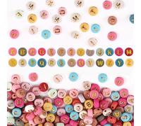 1000 Stück Bunte Buchstaben Perlen, 7mm A-Z Buchstaben Perlen Set Colored Alphabet Beadsmit Loch zum Auffädeln für Schmuckherstellung DIY Armbänder Halsketten Handwerk, set di perline