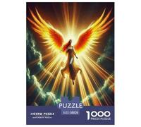 1000 Stück Engel Flügel Puzzle Lernspiel Spielzeug Wunderschönes Dekoration Herausforderndes Gottheit Puzzle Für Damen, Herren, Kinder Ab 14 Jahren 38x26cm/1000pcs