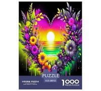 1000 Stück Liebe Blumen Puzzles Lernspiel Spielzeug Wunderschönes Dekoration Anspruchsvolles schön Puzzle Für Damen, Herren, Kinder Ab 14 Jahren 52x38cm/1000pcs