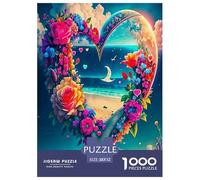1000 Stück Liebe Blumen Puzzles Lernspiel Spielzeug Wunderschönes Dekoration Herausforderndes schön Puzzle Für Erwachsene Und Kinder 52x38cm/1000pcs
