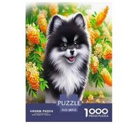 1000 Stück Pommern Puzzle Lernspiel Spielzeug Wunderschönes Dekoration Herausforderndes Netter Hund Puzzle Für Damen, Herren, Kinder Ab 14 Jahren 52x38cm/1000pcs