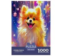 1000 Stück Pommern Puzzles Familien-Puzzlespiel Wunderschönes Dekoration Anspruchsvolles Netter Hund Puzzle Für Erwachsene Und Kinder 70x50cm/1000pcs