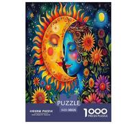 1000 Stück Sonne und Mond Puzzles Lernspiel Spielzeug Wohnungsdekoration Anspruchsvolles Licht und Dunkelheit Puzzle Für Damen, Herren, Kinder Ab 14 Jahren 38x26cm/1000pcs