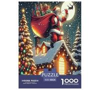 1000 Stück Weihnachtsmann Puzzles Lernspiel Spielzeug Wunderschönes Dekoration Herausforderndes Frohe Weihnachten Puzzle Für Erwachsene Und Kinder 38x26cm/1000pcs