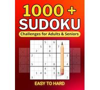 1000+ Sudoku Puzzle Book for Adults: Easy to Hard Puzzles | Brain Training & Progressive Sudoku Challenges for Adults
