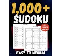 1000+ Sudoku Puzzles for Adults, Teens, and Seniors: Easy to Medium Brain Training Puzzles with Bonus Variants and Solutions