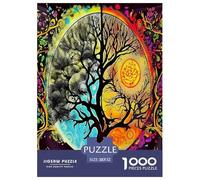 1000 Teile Baum des Lebens Puzzle Perfekt Für Spieleabende Wunderschönes Dekoration Herausforderndes Heilige Pflanzen Puzzle Für Erwachsene Und Kinder 52x38cm/1000pcs